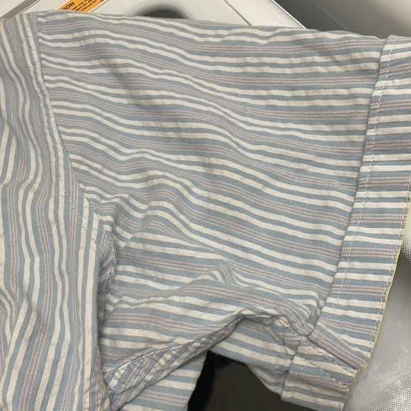 Descendant of Thieves Blue White Pink Stripes shrt slv button down sz XXL GUC - Picture 5 of 17